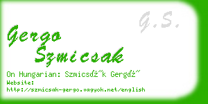gergo szmicsak business card